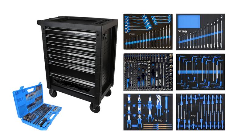 Tool Trolley 7 drawers (473 tools included)