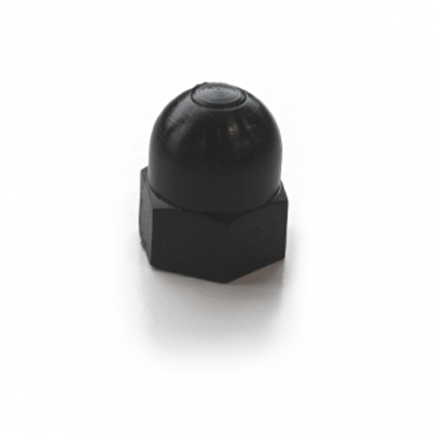 Hexagon cap nut M6 plastic black